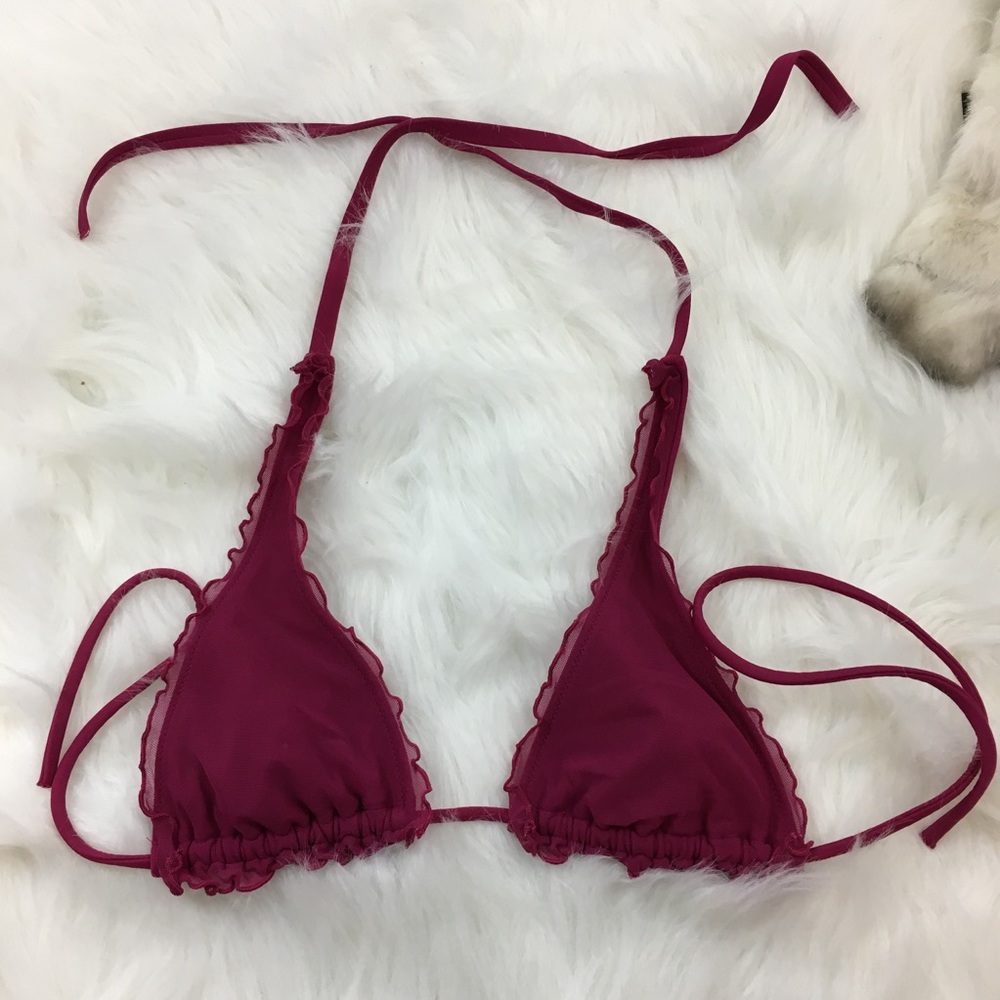 NWOT Victoria’s Secret Pink Bikini Halter Top Lace